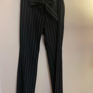 Petite Black Pinstripe Women's Pants